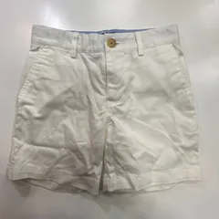 ポロラルフローレン ショートパンツ ホワイト チノショーツ バックポケット ポニー刺繍 ベルトループ ウエストシャンブレー切替デザイン フロントボタン留めのサムネイル