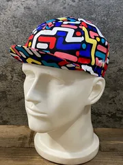 KK034 チネリ cinelli サイクルキャップ 赤 青 総柄 フリーサイズのサムネイル