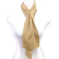ボディドレッシングデラックス BODY DRESSING Deluxe マフラー ニット 薄手 ラメ ベージュ 茶 /TTのサムネイル