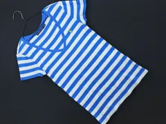 Ralph Lauren ラルフローレン Vネック ボーダー カットソー sizeS/青ｘ白 ■◆ レディースのサムネイル