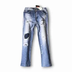 定価22,000円 DOUBLE STANDARD CLOTHING ダブルスタンダード ストレッチプリントデニムパンツ [46C0401]のサムネイル