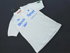 DESCENTE デサント プリント ポロシャツ sizeL/白 ■◆ メンズのサムネイル