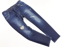 新品 RODEO CROWNS ロデオクラウンズ ダメージ加工 イージー デニムパンツ sizeM/紺 ■■ レディースのサムネイル