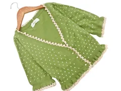 新品 DEICY デイシー Vネック ドット ニット セーター sizeF/緑 ■◆ レディースのサムネイル