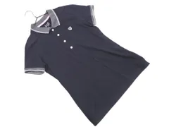 EMPORIO ARMANI エンポリオアルマーニ ロゴ ポロシャツ sizeM/紺 ■◆ レディースのサムネイル