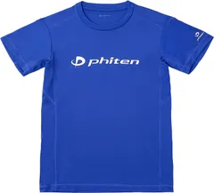 ファイテン Phiten RAKUシャツ 半袖 ロイヤルブルー/ホワイト O Tシャツ 半袖Tシャツ ショートスリーブ RAKUシャツ メタックス ロゴ入り 吸汗速乾 脇下メッシュ   JG584006 ロイヤルブルー/ホワイトのサムネイル