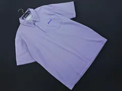 SRIXON スリクソン ゴルフ ボーダー ポロシャツ sizeL/白ｘ紫 ■◆ メンズのサムネイル