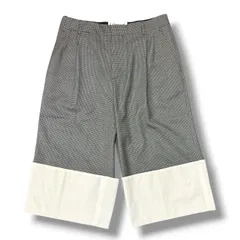 国内正規 LOEWE Houndstooth Cropped Pants 千鳥格子クロップドパンツ スラックス ロエベ H2102511IC グレー 48 （20188M）のサムネイル
