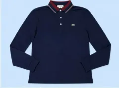 LACOSTE M95 スリムフィット ネイビー 長袖 カラーTシャツ ポロシャツ ニットのサムネイル