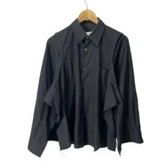 コムデギャルソン COMME des GARCONS AD2019 シャツ ブラウス 変形デザイン サイドスリット 長袖 GE-B037 M ブラックのサムネイル