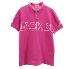 Jack Bunny!! ジャックバニー ゴルフ 半袖 ポロシャツ 5 ピンク 鹿の子 メンズ 古着のサムネイル