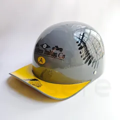 原付ヘルメット 自転車用ヘルメット 半帽 野球帽型 半キャップ ロードバイク 保護帽 バイザー付 四季通用 軽量 インディアンのサムネイル