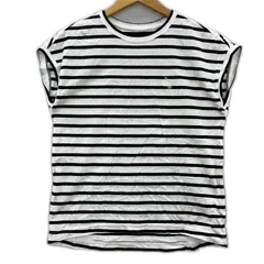 COUP DE CHANCE クード・シャンス ノースリーブ半袖Ｔシャツ size38/ホワイト×ブラックのサムネイル