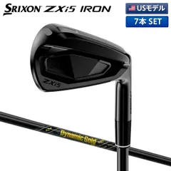 USモデル ダンロップ スリクソン Zxi5 ブラック クローム アイアンセット 7本組(5-P,A) ダイナミックゴールド Mid115 Tour Issue Gunmetal スチールシャフトのサムネイル