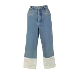 新品 LOEWE（ロエベ）フィッシャーマン ライトブルー ロゴプレイ デニムパンツ（ジーンズ）エナグラム ターンアップのサムネイル