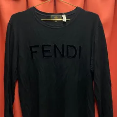 FENDI フェンディ　ロゴ　ロングTシャツ　スウェット　長袖　ブラック　44サイズのサムネイル