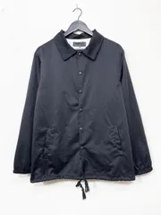 COMME des GARCONS コムデギャルソン ロゴプリント コーチ ジャケット sizeM/黒  ■■◎レディースのサムネイル