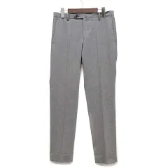 ザ・スーツカンパニー THE SUIT COMPANY 洗える ストレッチ スリム スラックス パンツ グレー M FP3122 美品のサムネイル