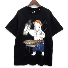ゴースローキャラバン go slow caravan ほりにしクマ Tシャツ カットソー 半袖 ブラック 黒 5 341966のサムネイル