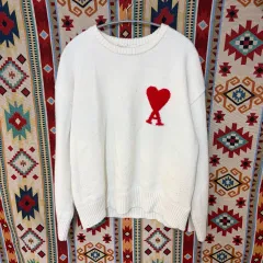 アミ AMI ハート ロゴ ラウンド ニット XL/105のサムネイル