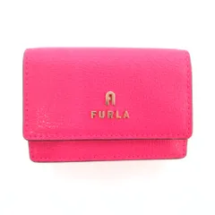 フルラ FURLA 美品 三つ折り財布 ウォレット レザー ロゴ金具 ピンク /JSのサムネイル