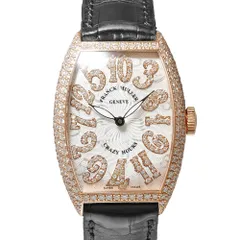箱・保証書付き Franck Muller トノウカーベックス クレイジーアワーズ ダイヤモンド Ref.5850CH NBR D5 CD 中古品 シルバー メンズ 腕時計のサムネイル