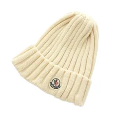 モンクレール MONCLER ニット帽 ニットキャップ リブ ウール アイボリー B20930022000 03510 /MI ■GY18のサムネイル