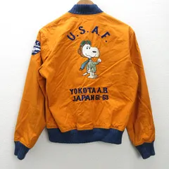 g■バズリクソンズ/Buzz Rickson's スヌーピーツアージャケット/BR13242【36】オレンジ/men's/87【中古】■のサムネイル