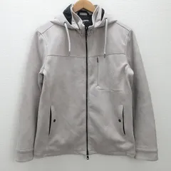 K■ハイダウェイニコル/HIDEAWAYS NICOLE スエード調 フーディジャケット【46】灰色系/MENS■92 【中古】のサムネイル