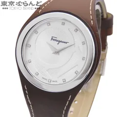 サルヴァトーレフェラガモ Salvatore Ferragamo ガンチーニ FID30015 シルバー SS レザー ダイヤモンド 12PD 箱 保証書付 腕時計 レディース クォーツ 101885311のサムネイル