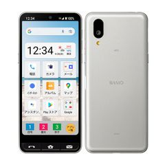 ベイシオアクティブ3 simフリー シルバー 美品 かんたんスマホ au