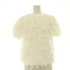 セブンテンバイミホカワヒト SEVEN TEN by MIHO KAWAHITO 24SS フリンジチュールトップス カットソー パフスリーブ M 白 ホワイト /CX ■OSのサムネイル