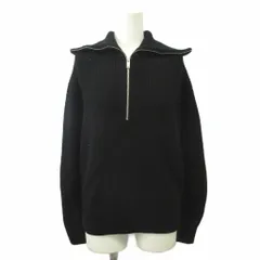 コス COS ニットジャケット ブルゾン 上着 XS 黒 ブラック ハーフジップ 長袖 /YU ■ECC001のサムネイル