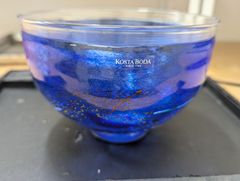 コスタボダ KOSTA BODA ガラスボウル ブルー スウェーデン 北欧 アート