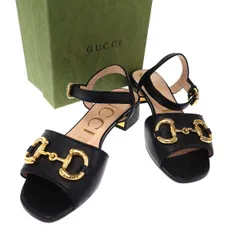 GUCCI グッチ ホースビット ストラップサンダル 655413 ブラック 36のサムネイル