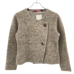 YORKLAND ヨークランド ニットジャケット  ベージュ Lのサムネイル