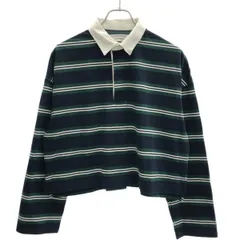 Johnbull ジョンブル ショートラガー ボーダーシャツ JL254C03 ネイビー グリーン Fのサムネイル