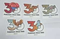 ポケットモンスター 30周年 ロゴステッカー 1世代 5枚セットのサムネイル