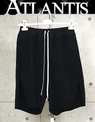 RICK OWENS 新宿店 リックオウエンス 新品 25FW BOXERS スリット入り コットンショーツ ハーフパンツ メンズ size:M 黒 31655のサムネイル