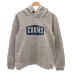 チャムス CHUMS パーカー L グレー 長袖 フード付き ロゴプリント /KR ■ECF004のサムネイル