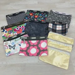現状品 まとめて9点セット LeSportsac レスポートサック ポーチ 小物入れ 花柄/蝶/チェック/総柄 ナイロン マルチカラー[OE00098]のサムネイル