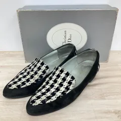 Christian Dior クリスチャンディオール ローファー パンプス 5(22cm相当) D718152 千鳥格子/ピエ・ド・プール 黒/ブラック 箱付[OA05046]のサムネイル