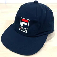 美品 FILA/フィラ キャップ/帽子 ネイビー 紺 フロント刺繍ロゴ スポーツ/カジュアル[OP00231]のサムネイル