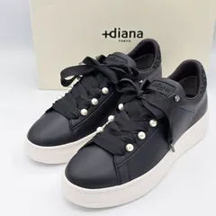 新品 +diana TOKYO HE44596 パールリボンスニーカー 25.5cm ブラック 厚底 グリッター レディース 箱付きのサムネイル