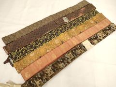 平和屋着物○男性 結城紬 杢 霞文 海松茶色 証紙付き 正絹 逸品