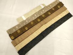 平和屋着物○男性 結城紬 杢 霞文 海松茶色 証紙付き 正絹 逸品
