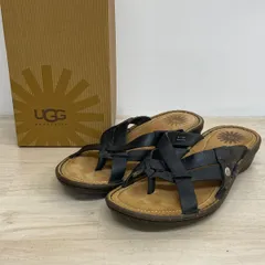 UGG/アグ W LANNI トングサンダル/フラットサンダル 23.0cm(US6) ブラック 1000608 天然皮革 箱付[OB04348]のサムネイル