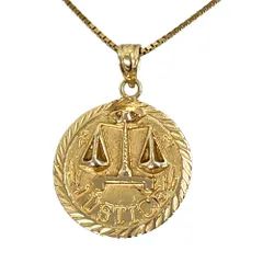 SUPREME シュプリーム Justice 14K ゴールドペンダント ネックレス 正規品 / 41317のサムネイル