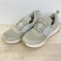 MICHEL KLEIN/ミッシェルクラン レディース スニーカー 22.5cm MK-261 グレー ビジュー メッシュ スリッポン[OA05403]のサムネイル