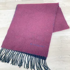美品 GIVENCHY/ジバンシィ マフラー フリンジ ロゴ刺繍 ボルドー/ワインレッド系 メンズ/レディース[ON01514]のサムネイル